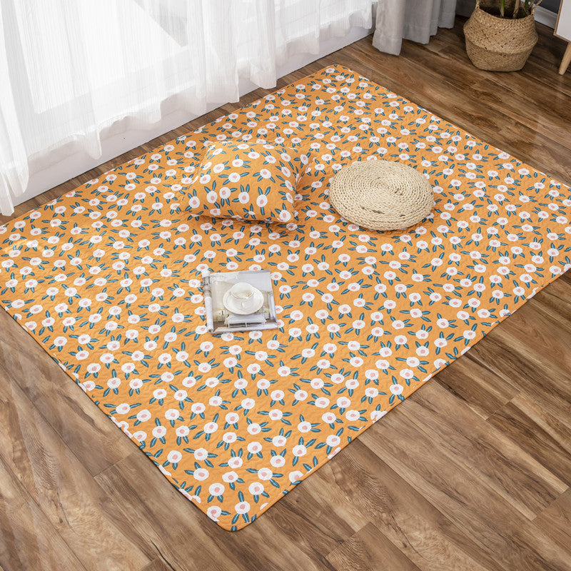 Comfort Childrens Room Rug Multi-Color Cartoon Rug Cotton Blend Pet Friendly Easy Care Carpet Yellow-Red Clearhalo 'Area Rug' 'Rug' 2250145