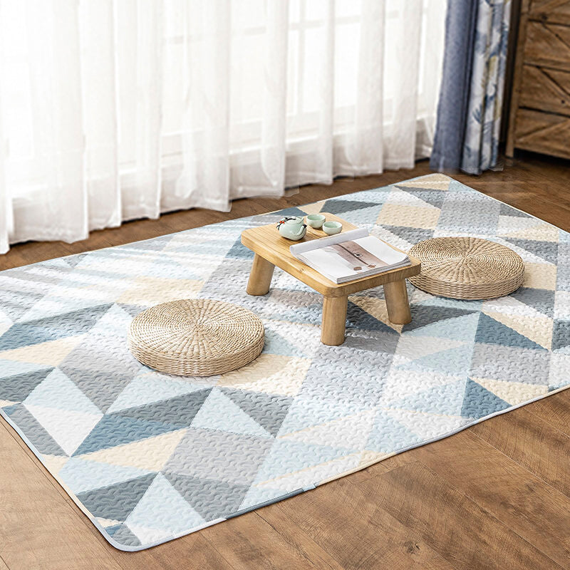 Multi Color Relaxing Rug Cotton Geometric Print Area Rug Non-Slip Backing Machine Washable Rug for Bedroom Clearhalo 'Area Rug' 'Modern' 'Rugs' Rug' 2250216