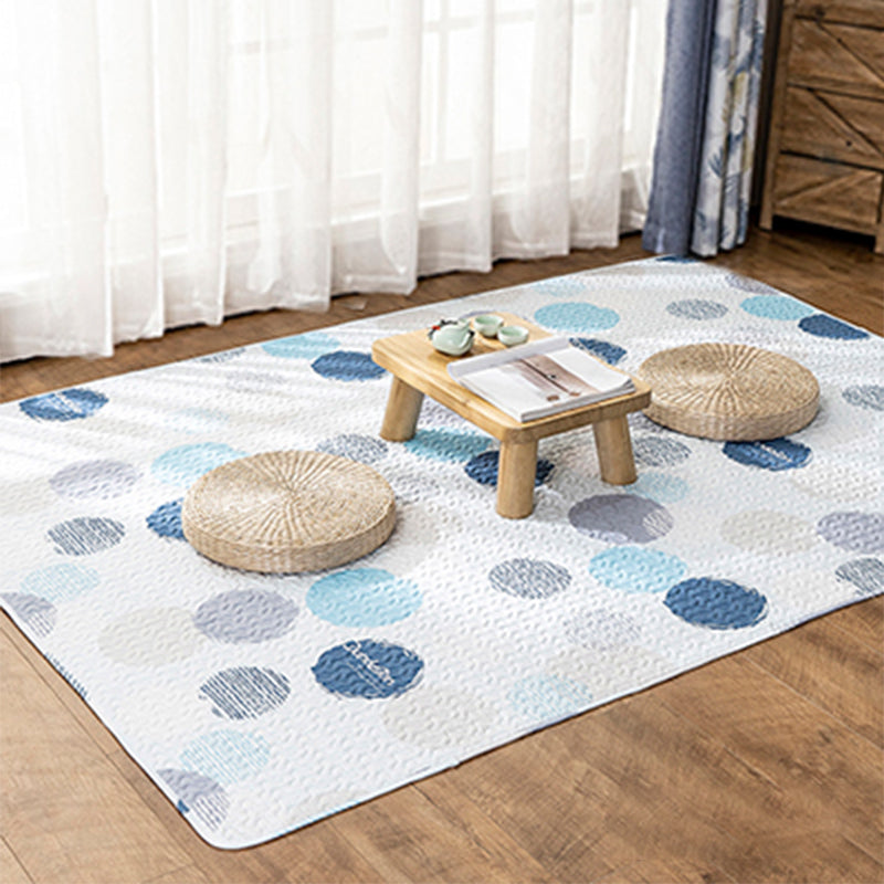 Multi Color Relaxing Rug Cotton Geometric Print Area Rug Non-Slip Backing Machine Washable Rug for Bedroom Blue Clearhalo 'Area Rug' 'Modern' 'Rugs' Rug' 2250217