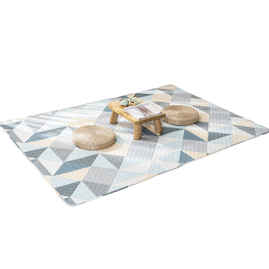 Multi Color Relaxing Rug Cotton Geometric Print Area Rug Non-Slip Backing Machine Washable Rug for Bedroom Clearhalo 'Area Rug' 'Modern' 'Rugs' Rug' 2250225