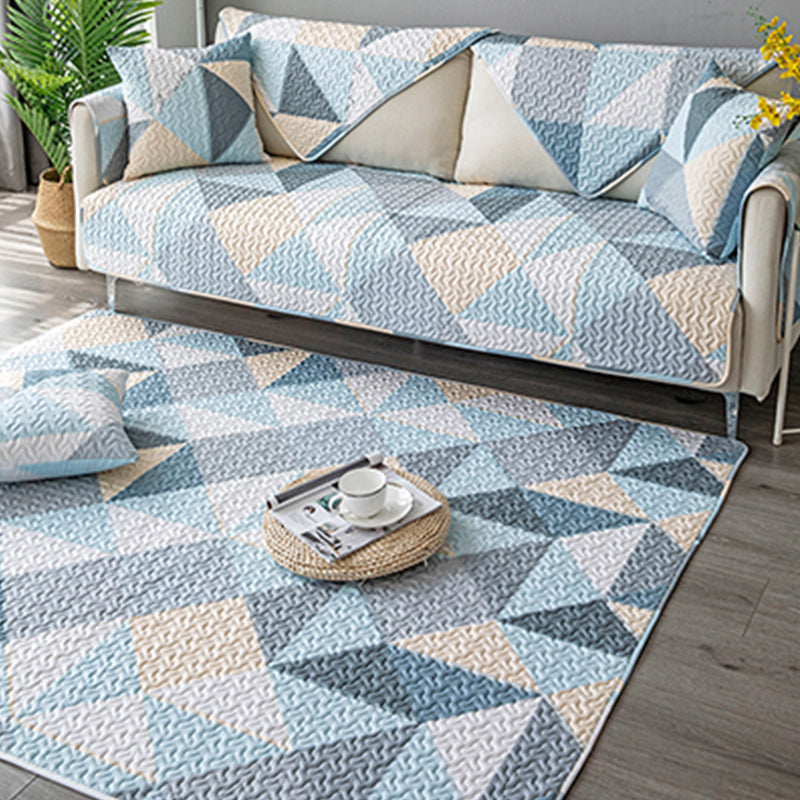 Comfort Living Room Rug Multi Color Geometric Printed Area Carpet Non-Slip Backing Washable Rug Blue Clearhalo 'Area Rug' 'Modern' 'Rugs' Rug' 2250234