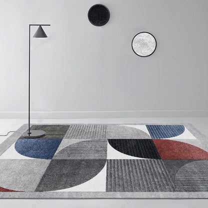Western Living Room Rug Multi-Colored Polypropylene Area Carpet Non-Slip Backing Washable Indoor Rug Light Gray Clearhalo 'Area Rug' 'Rug' 2250257