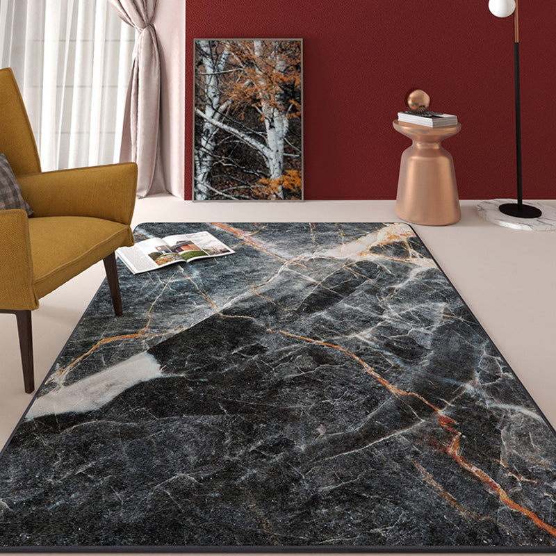Multi Color Modern Rug Polypropylene Geometric Printed Rug Non-Slip Stain-Resistant Carpet for Decoration Black Clearhalo 'Area Rug' 'Rug' 2250271