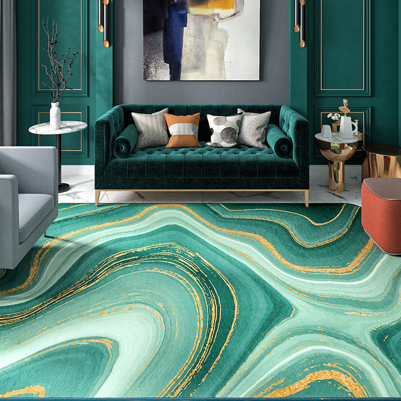 Multi Color Modern Rug Polypropylene Geometric Printed Rug Non-Slip Stain-Resistant Carpet for Decoration Light Green Clearhalo 'Area Rug' 'Rug' 2250277
