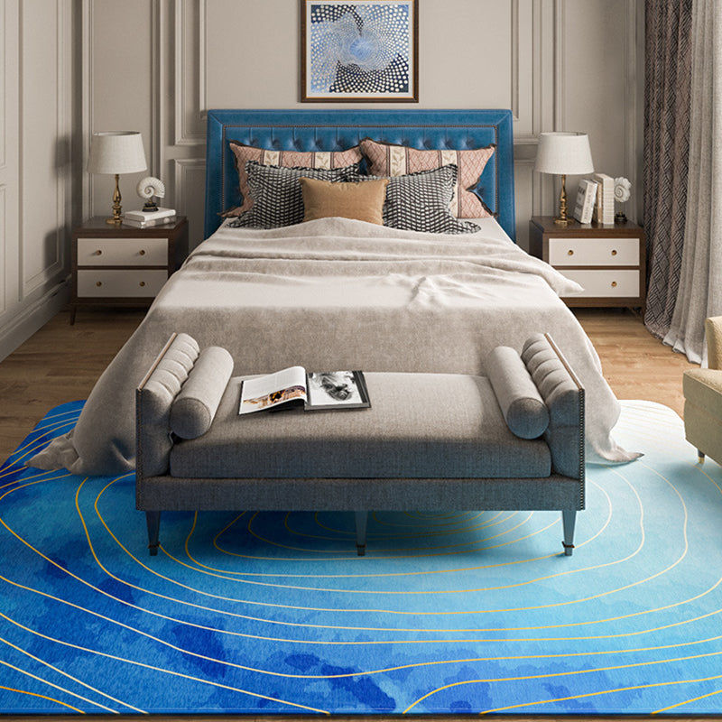 Multi Color Modern Rug Polypropylene Geometric Printed Rug Non-Slip Stain-Resistant Carpet for Decoration Blue Clearhalo 'Area Rug' 'Rug' 2250278