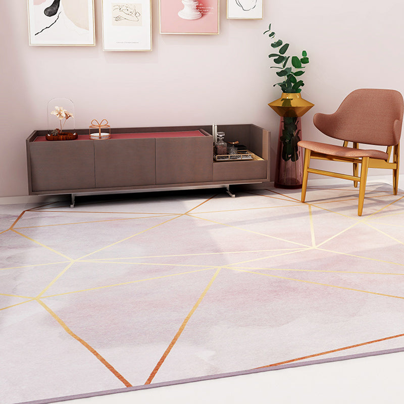 Multi Color Modern Rug Polypropylene Geometric Printed Rug Non-Slip Stain-Resistant Carpet for Decoration Nude Pink Clearhalo 'Area Rug' 'Rug' 2250280