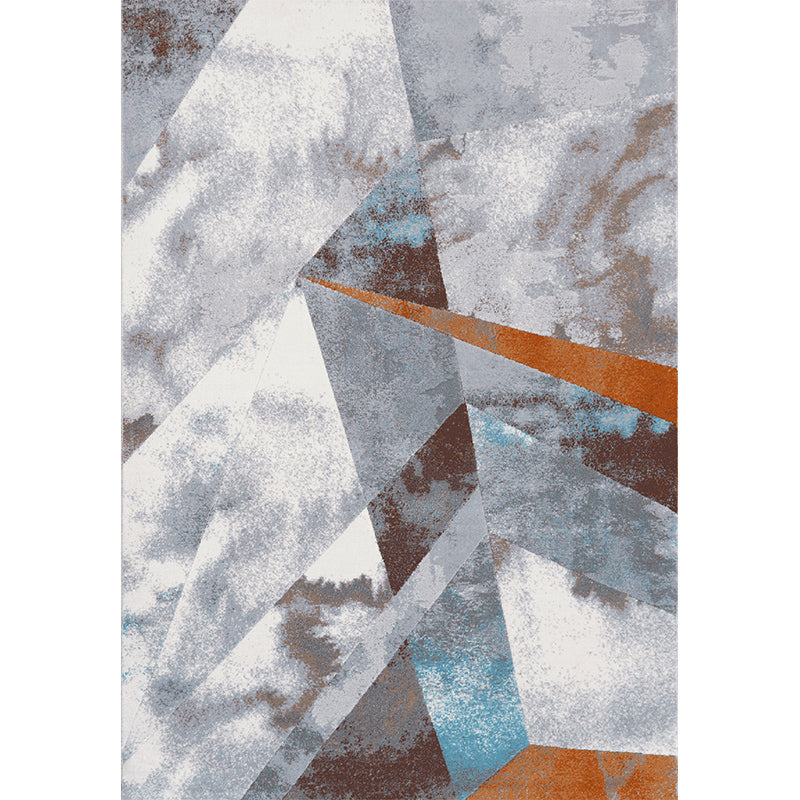 Calming Geo Print Rug Multi Color Polyster Area Carpet Non-Slip Machine Washable Indoor Rug for Decoration Smoke Gray Clearhalo 'Area Rug' 'Rug' 2250318