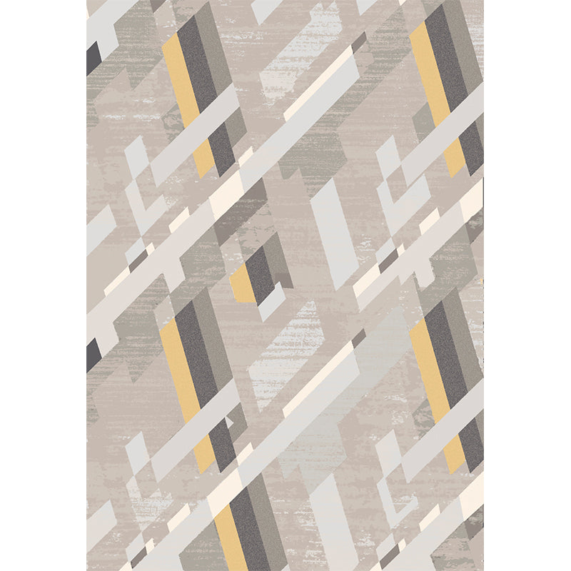 Calming Geo Print Rug Multi Color Polyster Area Carpet Non-Slip Machine Washable Indoor Rug for Decoration Tan Clearhalo 'Area Rug' 'Rug' 2250322
