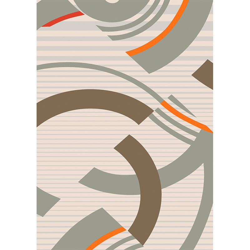 Calming Geo Print Rug Multi Color Polyster Area Carpet Non-Slip Machine Washable Indoor Rug for Decoration Taupe Clearhalo 'Area Rug' 'Rug' 2250332