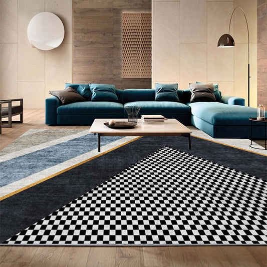 Multi Colored Living Room Rug Nordic Geometric Print Area Rug Nylon Anti-Slip Backing Washable Carpet Clearhalo 'Area Rug' 'Rug' 2250333