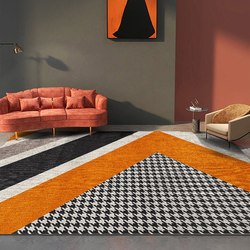 Multi Colored Living Room Rug Nordic Geometric Print Area Rug Nylon Anti-Slip Backing Washable Carpet Clearhalo 'Area Rug' 'Rug' 2250336