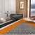 Multi Colored Living Room Rug Nordic Geometric Print Area Rug Nylon Anti-Slip Backing Washable Carpet Yellow-Red Clearhalo 'Area Rug' 'Rug' 2250344