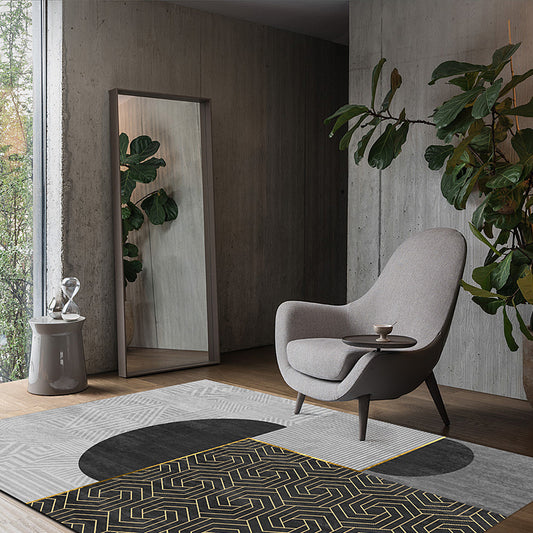 Novelty Geometric Pattern Rug Multi-Color Synthetics Carpet Pet Friendly Machine Washable Indoor Rug for Living Room Clearhalo 'Area Rug' 'Rug' 2250349