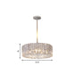Crystal Shaded Round Pendant Light Fixture 19.5"/23.5" Wide Simplicity 5/6 Lights Chrome Chandelier Lamp Clearhalo 'Ceiling Lights' 'Chandeliers' 'Modern Chandeliers' 'Modern' Lighting' 225115