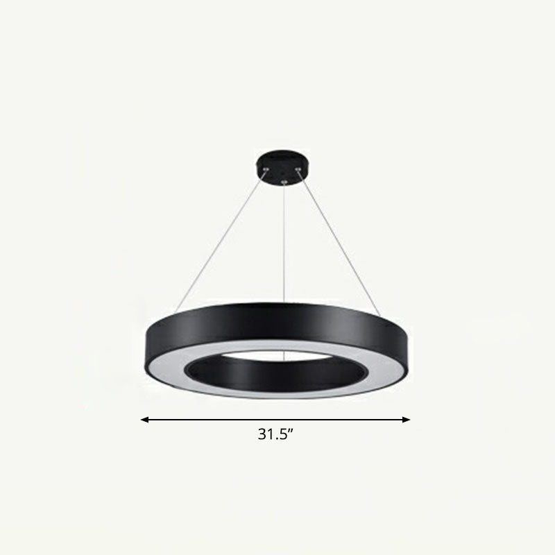 Modern Geometric LED Ceiling Lighting Acrylic Office Chandelier Light Fixture in Black Clearhalo 'Ceiling Lights' 'Chandeliers' 'Modern Chandeliers' 'Modern' Lighting' 2252821