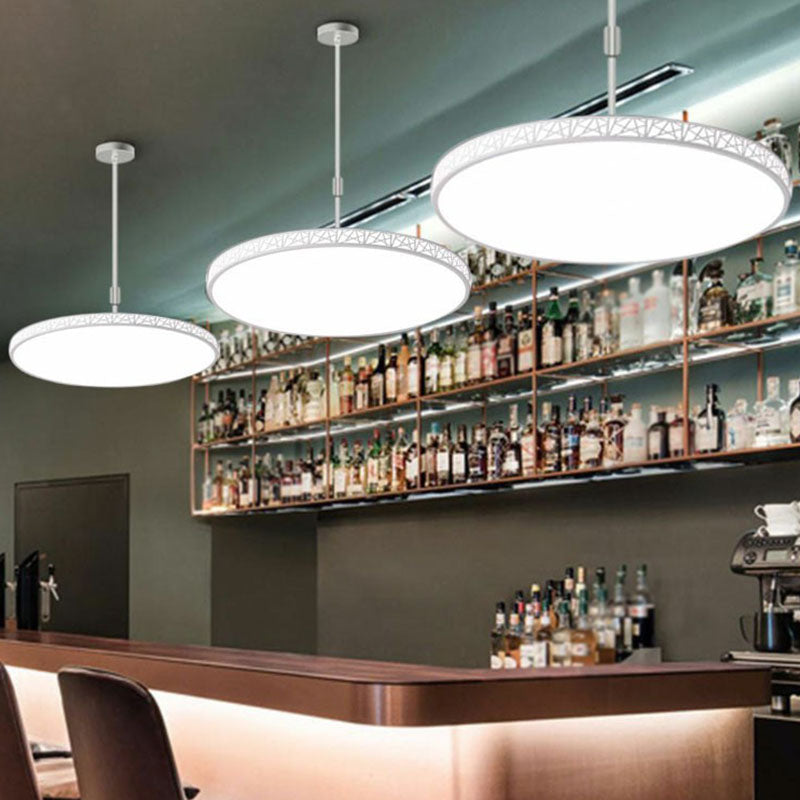 Metallic Hollow-Carved LED Suspension Light Modern Style Chandelier Lighting for Conference Room Clearhalo 'Ceiling Lights' 'Chandeliers' 'Modern Chandeliers' 'Modern' Lighting' 2252851