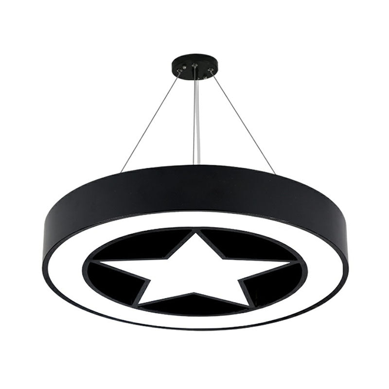 Minimalist Circular Shape Chandelier Lighting Acrylic Meeting Room LED Pendant Light Clearhalo 'Ceiling Lights' 'Chandeliers' 'Modern Chandeliers' 'Modern' Lighting' 2252871