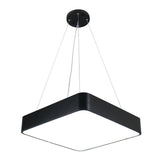 Square Chandelier Pendant Light Contemporary Acrylic Black LED Hanging Light for Office Clearhalo 'Ceiling Lights' 'Chandeliers' 'Modern Chandeliers' 'Modern' Lighting' 2252888