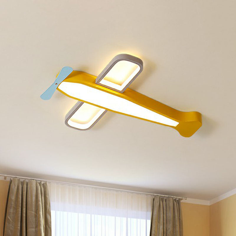 Airplane Shape Bedroom LED Flush Mount Acrylic Childrens Flushmount Ceiling Lighting Clearhalo 'Ceiling Lights' 'Close To Ceiling Lights' 'Close to ceiling' 'Flush mount' Lighting' 2252950