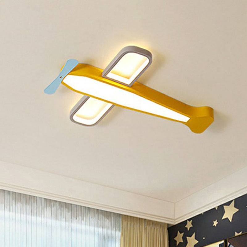 Airplane Shape Bedroom LED Flush Mount Acrylic Childrens Flushmount Ceiling Lighting Clearhalo 'Ceiling Lights' 'Close To Ceiling Lights' 'Close to ceiling' 'Flush mount' Lighting' 2252951