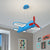 Contemporary Plane LED Ceiling Lighting Acrylic Kindergarten Chandelier Light Fixture Blue Clearhalo 'Ceiling Lights' 'Chandeliers' Lighting' options 2252999_5a6bb629-3d51-4e33-9823-ac07acb273c2