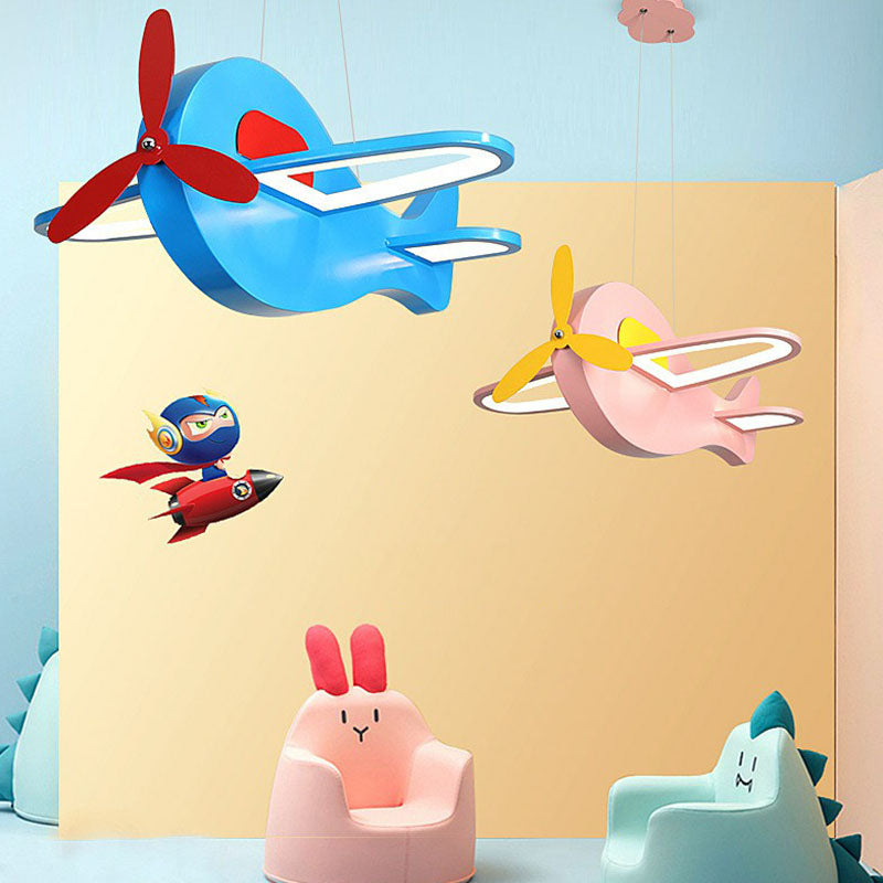 Aircraft Shaped Chandelier Pendant Light Kids Style Acrylic Bedroom LED Ceiling Light Clearhalo 'Ceiling Lights' 'Chandeliers' Lighting' options 2253003