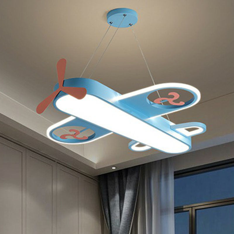 Airplane Shape Child Room Chandelier Lamp Acrylic Contemporary LED Hanging Lighting Clearhalo 'Ceiling Lights' 'Chandeliers' Lighting' options 2253020