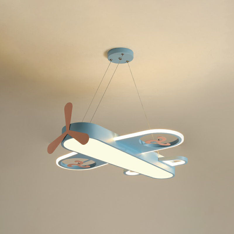 Airplane Shape Child Room Chandelier Lamp Acrylic Contemporary LED Hanging Lighting Blue 21.5" Third Gear Clearhalo 'Ceiling Lights' 'Chandeliers' Lighting' options 2253022_b9701752-923a-4719-b2f5-644dd464db24