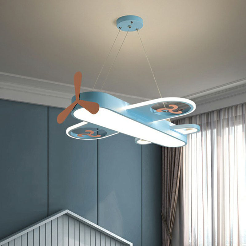 Airplane Shape Child Room Chandelier Lamp Acrylic Contemporary LED Hanging Lighting Clearhalo 'Ceiling Lights' 'Chandeliers' Lighting' options 2253023