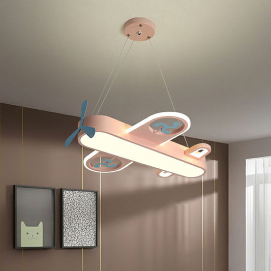 Airplane Shape Child Room Chandelier Lamp Acrylic Contemporary LED Hanging Lighting Clearhalo 'Ceiling Lights' 'Chandeliers' Lighting' options 2253025