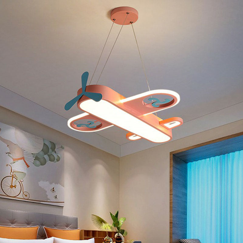 Airplane Shape Child Room Chandelier Lamp Acrylic Contemporary LED Hanging Lighting Clearhalo 'Ceiling Lights' 'Chandeliers' Lighting' options 2253027
