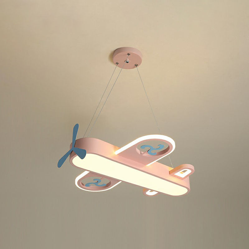 Airplane Shape Child Room Chandelier Lamp Acrylic Contemporary LED Hanging Lighting Clearhalo 'Ceiling Lights' 'Chandeliers' Lighting' options 2253030