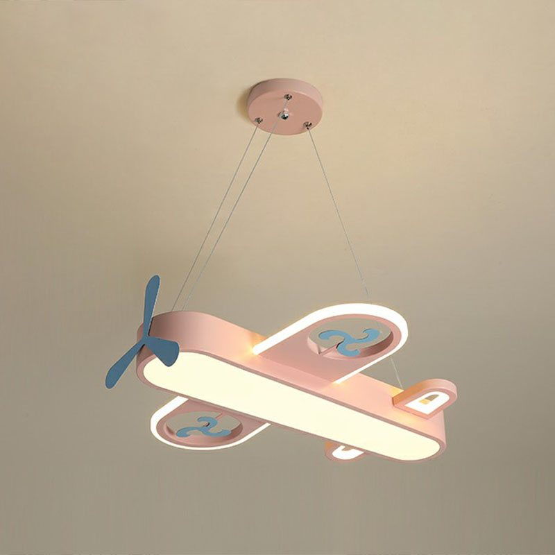Airplane Shape Child Room Chandelier Lamp Acrylic Contemporary LED Hanging Lighting Pink 27" Third Gear Clearhalo 'Ceiling Lights' 'Chandeliers' Lighting' options 2253032_e35a03fc-aac0-4245-b8f5-11973ce0929f