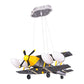Jet Shape Metallic LED Suspension Lighting Childrens Grey Chandelier Light for Child Room Clearhalo 'Ceiling Lights' 'Chandeliers' Lighting' options 2253079