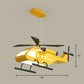 Kids Helicopter Chandelier Pendant Light Metallic Bedroom LED Ceiling Light with Acrylic Shade Yellow Third Gear Clearhalo 'Ceiling Lights' 'Chandeliers' Lighting' options 2253096_2da495a6-2ab8-4c1b-8cce-962f44508769