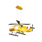 Kids Helicopter Chandelier Pendant Light Metallic Bedroom LED Ceiling Light with Acrylic Shade Clearhalo 'Ceiling Lights' 'Chandeliers' Lighting' options 2253099