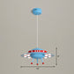 Flying Saucer Child Room Chandelier Pendant Light Acrylic Cartoon LED Ceiling Light Blue 16" Warm Clearhalo 'Ceiling Lights' 'Chandeliers' Lighting' options 2253131_6b776b0e-1017-47ab-8120-4ceb460fb006