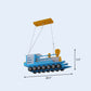 Metallic Train Shape Chandelier Lamp Contemporary Blue LED Hanging Light for Nursery Clearhalo 'Ceiling Lights' 'Chandeliers' Lighting' options 2253153
