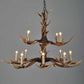 Traditional Antler Ceiling Lighting Resin Chandelier Light Fixture in Brown for Living Room Clearhalo 'Ceiling Lights' 'Chandeliers' Lighting' options 2253209