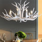 Deer Horn Resin Chandelier Pendant Light Vintage Style Dining Room Hanging Lighting Clearhalo 'Ceiling Lights' 'Chandeliers' Lighting' options 2253214