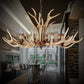 Deer Horn Resin Chandelier Pendant Light Vintage Style Dining Room Hanging Lighting Clearhalo 'Ceiling Lights' 'Chandeliers' Lighting' options 2253216