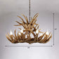 Rustic Deer Horn Suspension Lighting Resin Chandelier Light Fixture for Living Room Clearhalo 'Ceiling Lights' 'Chandeliers' Lighting' options 2253235