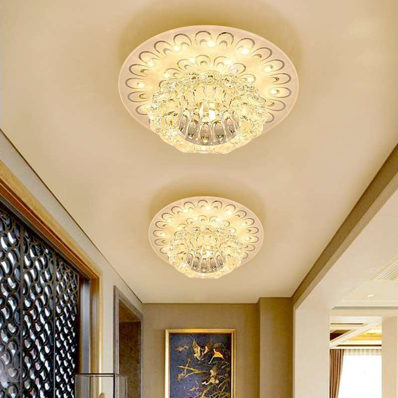 Blossom Flush Ceiling Light Contemporary Crystal Clear LED Flush Mount Lighting for Entryway Clear Warm Clearhalo 'Ceiling Lights' 'Close To Ceiling Lights' 'Close to ceiling' 'Flush mount' Lighting' 2253312