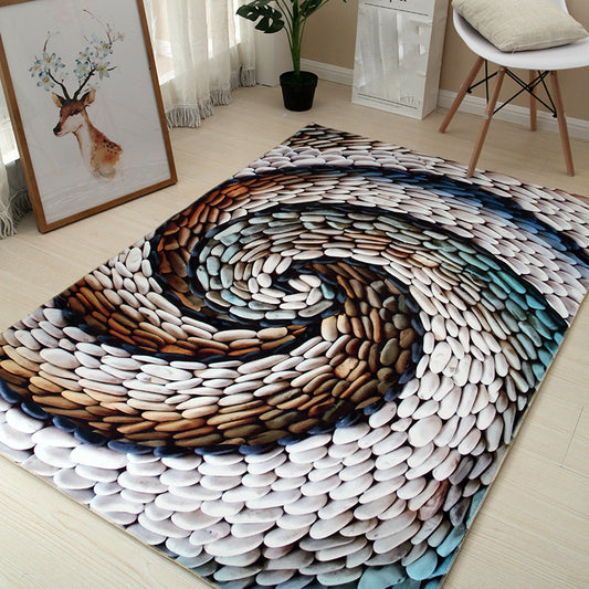Multi Colored Creative Rug Polypropylene Floral Printed Area Carpet Non-Slip Washable Pet Friendly Rug for Decor Clearhalo 'Area Rug' 'Rug' 2253661