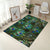 Multi Colored Creative Rug Polypropylene Floral Printed Area Carpet Non-Slip Washable Pet Friendly Rug for Decor Peacock Green Clearhalo 'Area Rug' 'Rug' 2253671