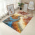 Multi Colored Creative Rug Polypropylene Floral Printed Area Carpet Non-Slip Washable Pet Friendly Rug for Decor Beige Clearhalo 'Area Rug' 'Rug' 2253674