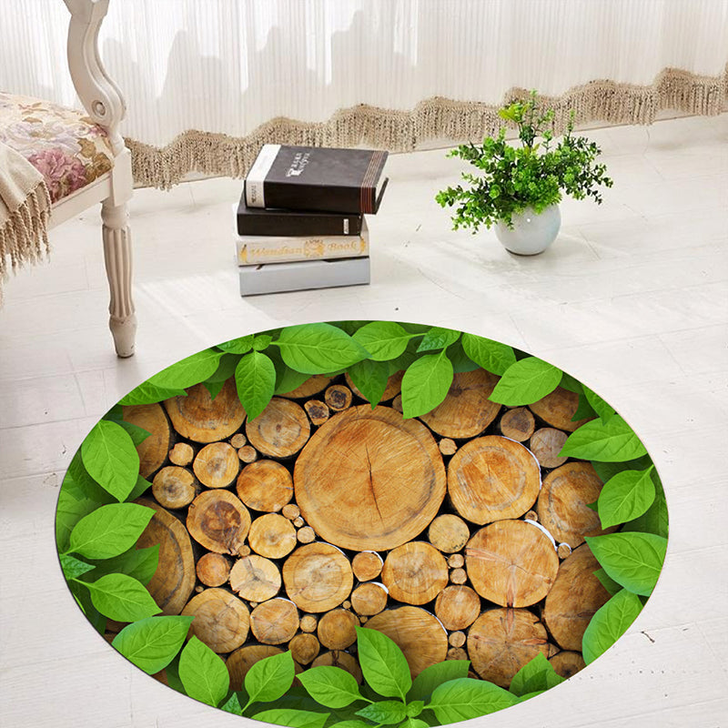 Relaxing Multicolor Plant Rug Synthetics Novelty Area Carpet Pet Friendly Machine Washable Indoor Rug for Decor Tan Clearhalo 'Area Rug' 'Rug' 2253868