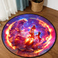 Modern Living Room Rug Multi-Color Space Pattern Area Carpet Pet Friendly Easy Care Indoor Rug Yellow-Red Clearhalo 'Area Rug' 'Rug' 2253885