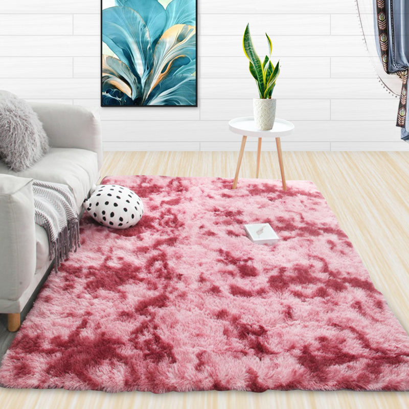 Casual Tie Dye Rug Multicolor Fluffy Carpet Machine Washable Anti-Slip Pet-Friendly Rug for Living Room Dark Red Clearhalo 'Area Rug' 'Casual' 'Rugs' Rug' 2253915
