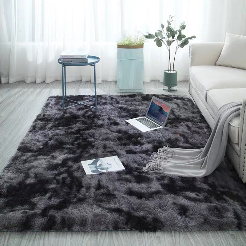 Comfort Multi Color Nordic Rug Polypropylene Tie-Dyeing Rug Pet-Friendly Washable Anti-Slip Backing Rug for Decoration Dark Gray Clearhalo 'Area Rug' 'Casual' 'Rugs' Rug' 2253938